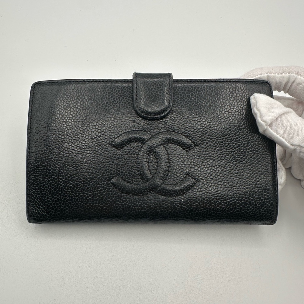 Chanel Pebbled Leather Wallet